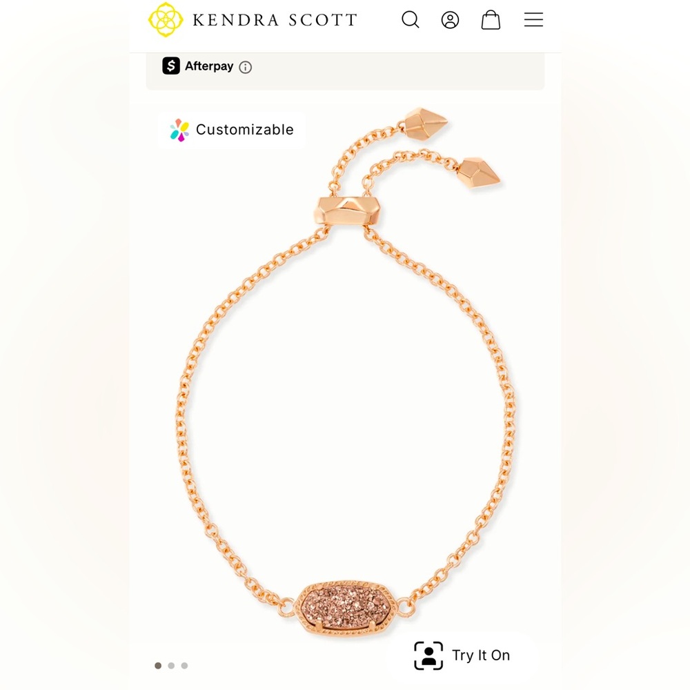 Kendra Scott Rose Gold Bracelet with Sparkling Stone & a layering bracelet!